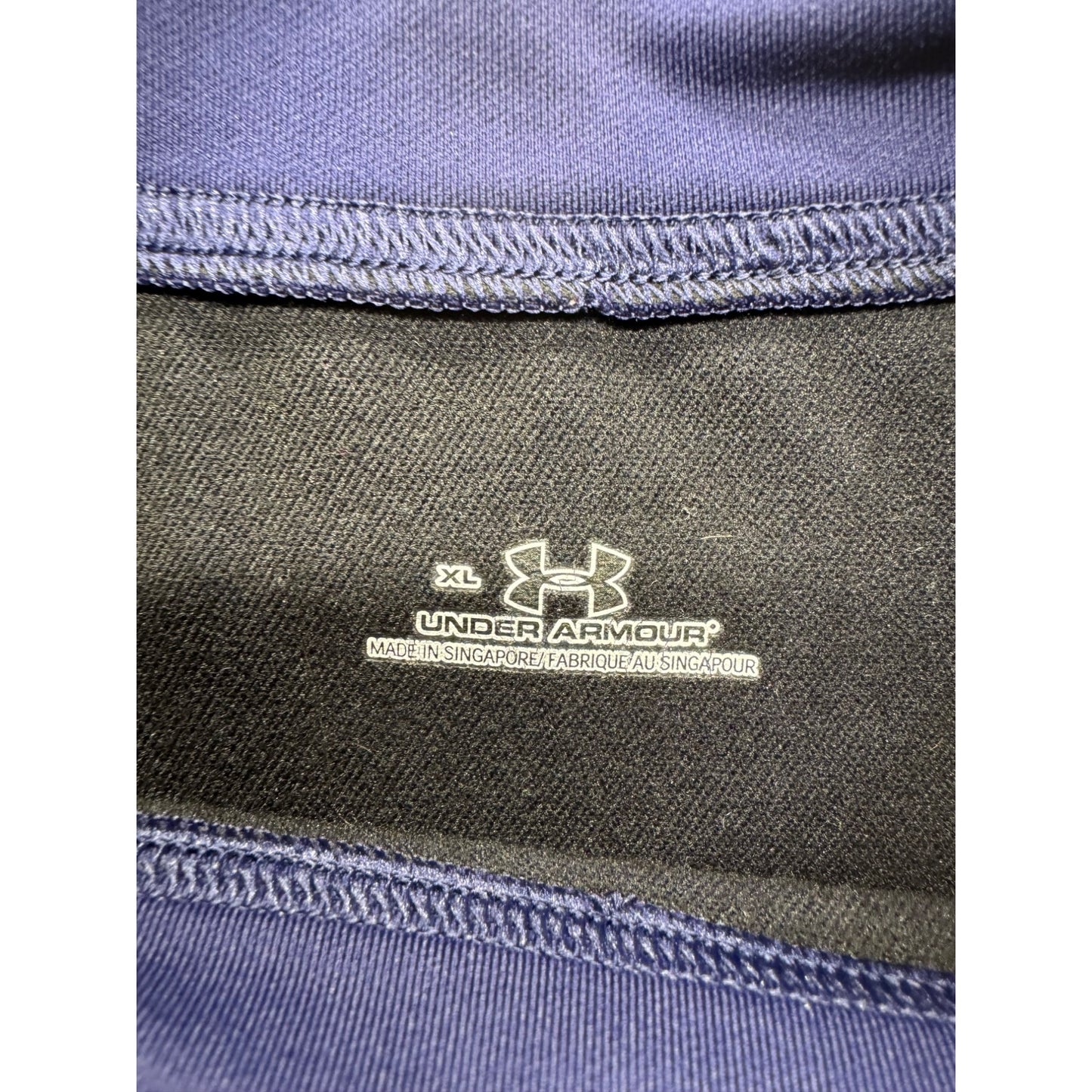 Under Armour Mens Purple HeatGear Long Sleeve Mock Neck Shirt Size XL #9522