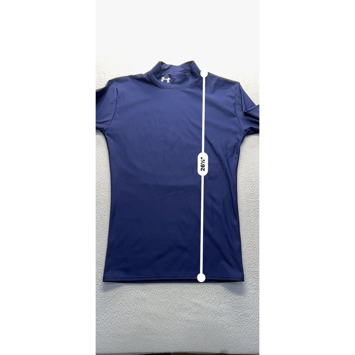 Under Armour Mens Purple HeatGear Long Sleeve Mock Neck Shirt Size XL #9522