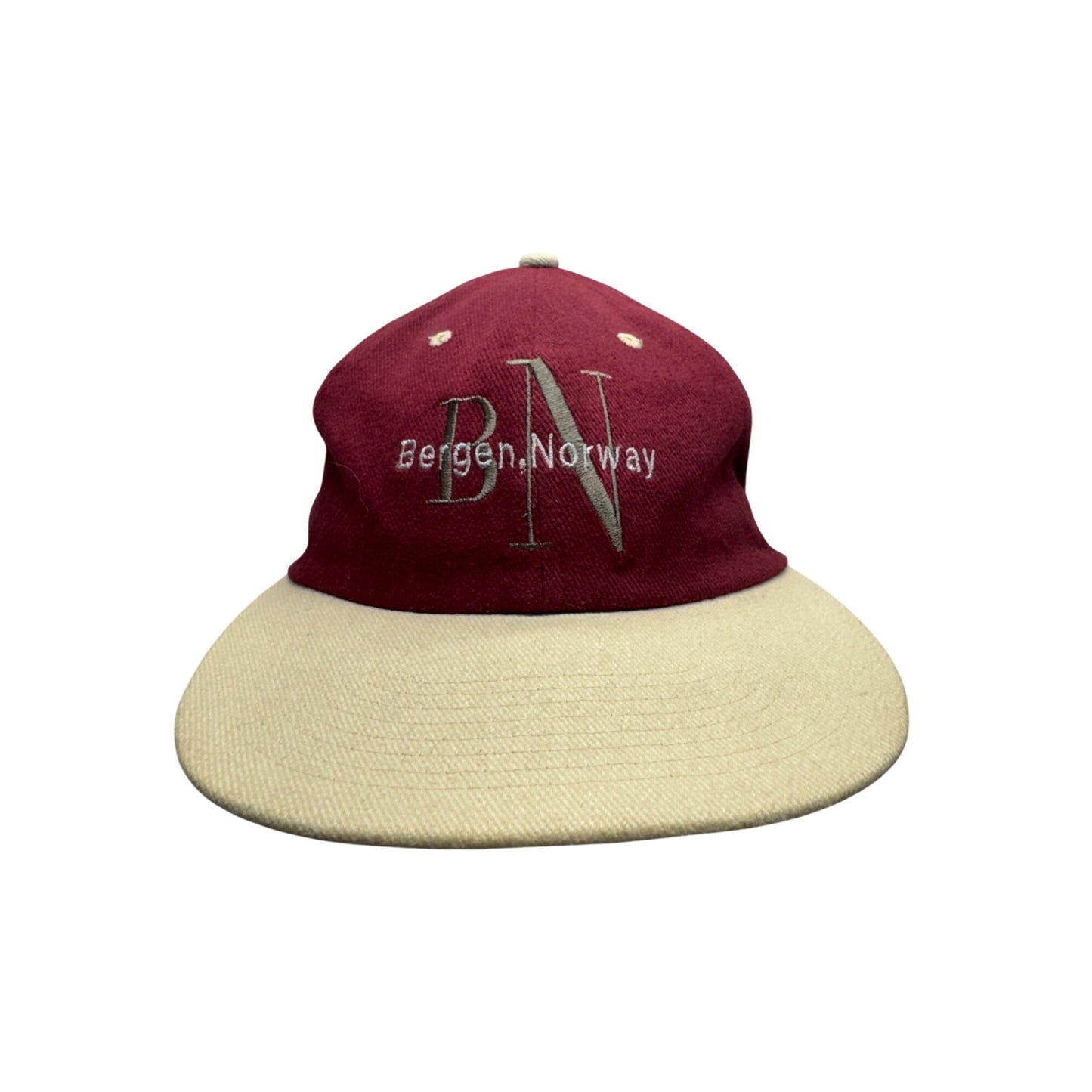 Vintage Bergen Norway BN Baseball Cap 100% Cotton #7858
