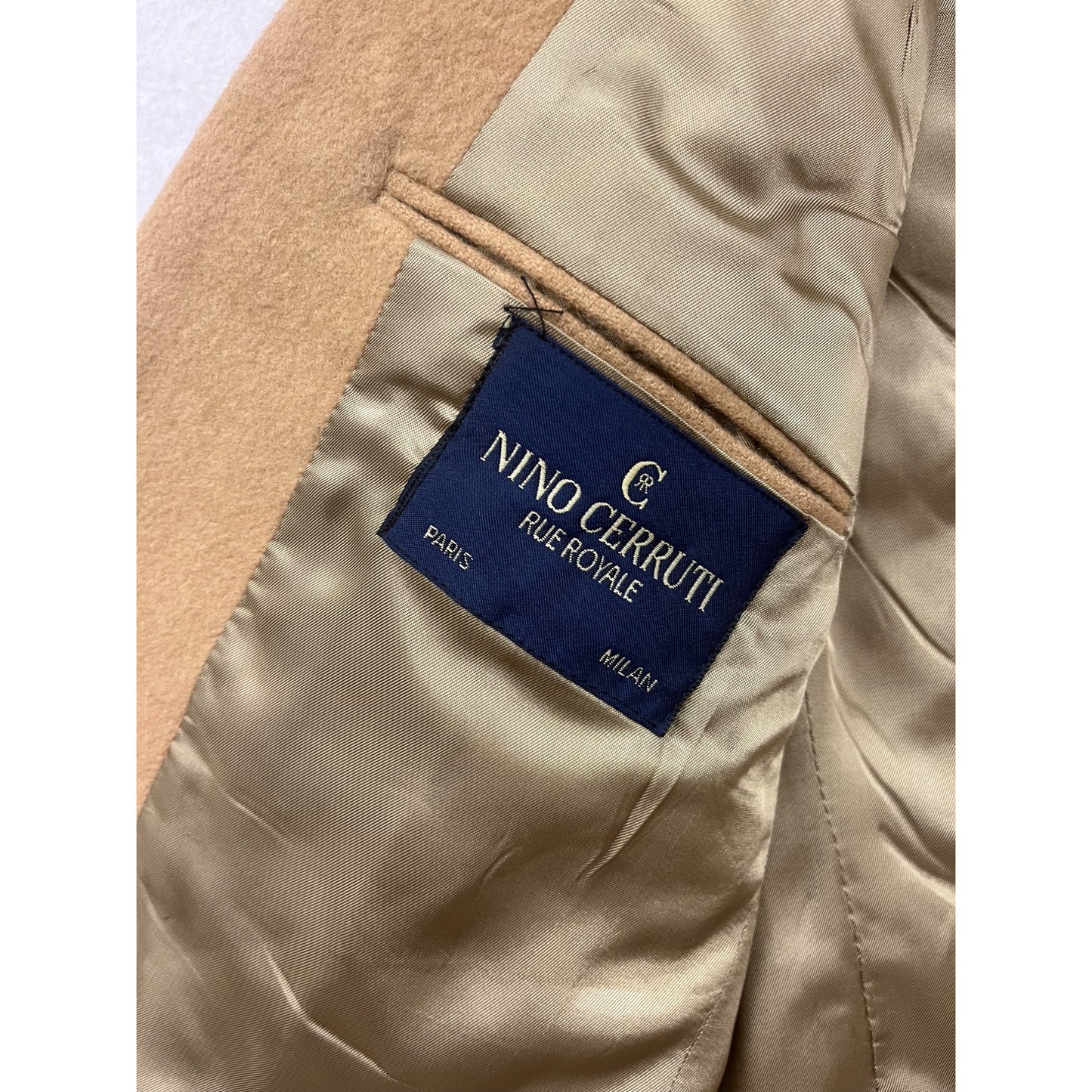 Nino Cerruti Camel Hair Wool Blazer Jacket Large #8955