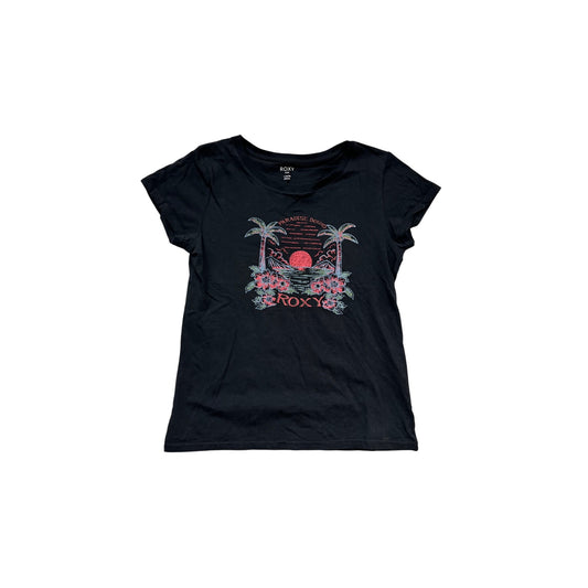 Roxy Paradise Bound Black Tee L #475A