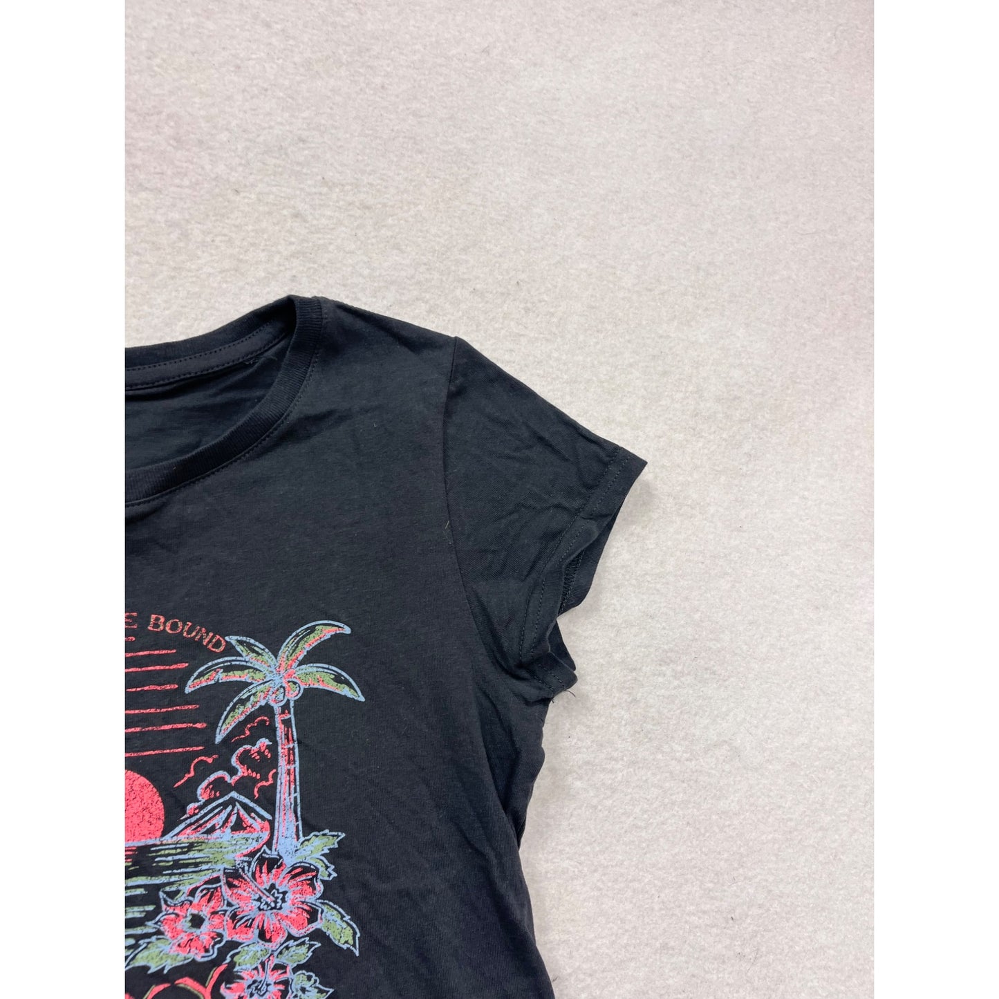 Roxy Paradise Bound Black Tee L #475A