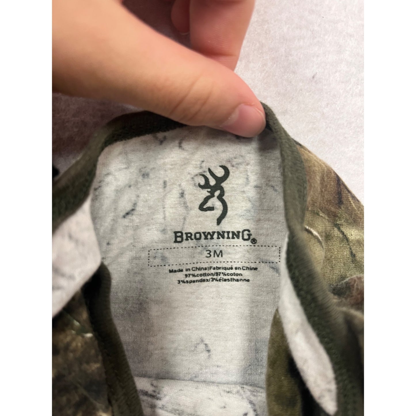 Browning Baby Camo Romper 3M Short Sleeve #8612