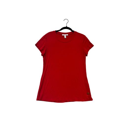 Peace Love World Red T-Shirt XS Casual Top #398A