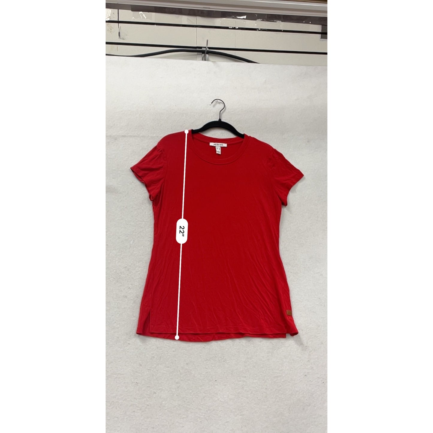 Peace Love World Red T-Shirt XS Casual Top #398A