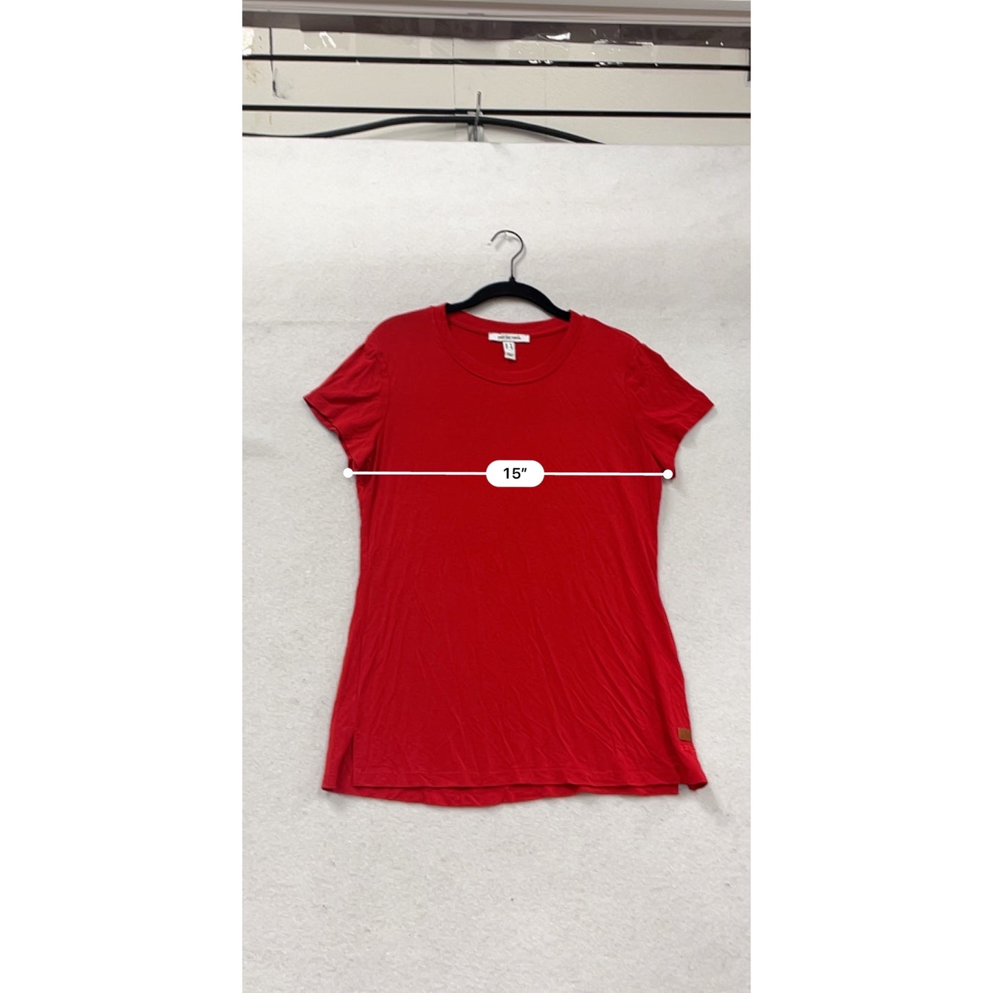 Peace Love World Red T-Shirt XS Casual Top #398A
