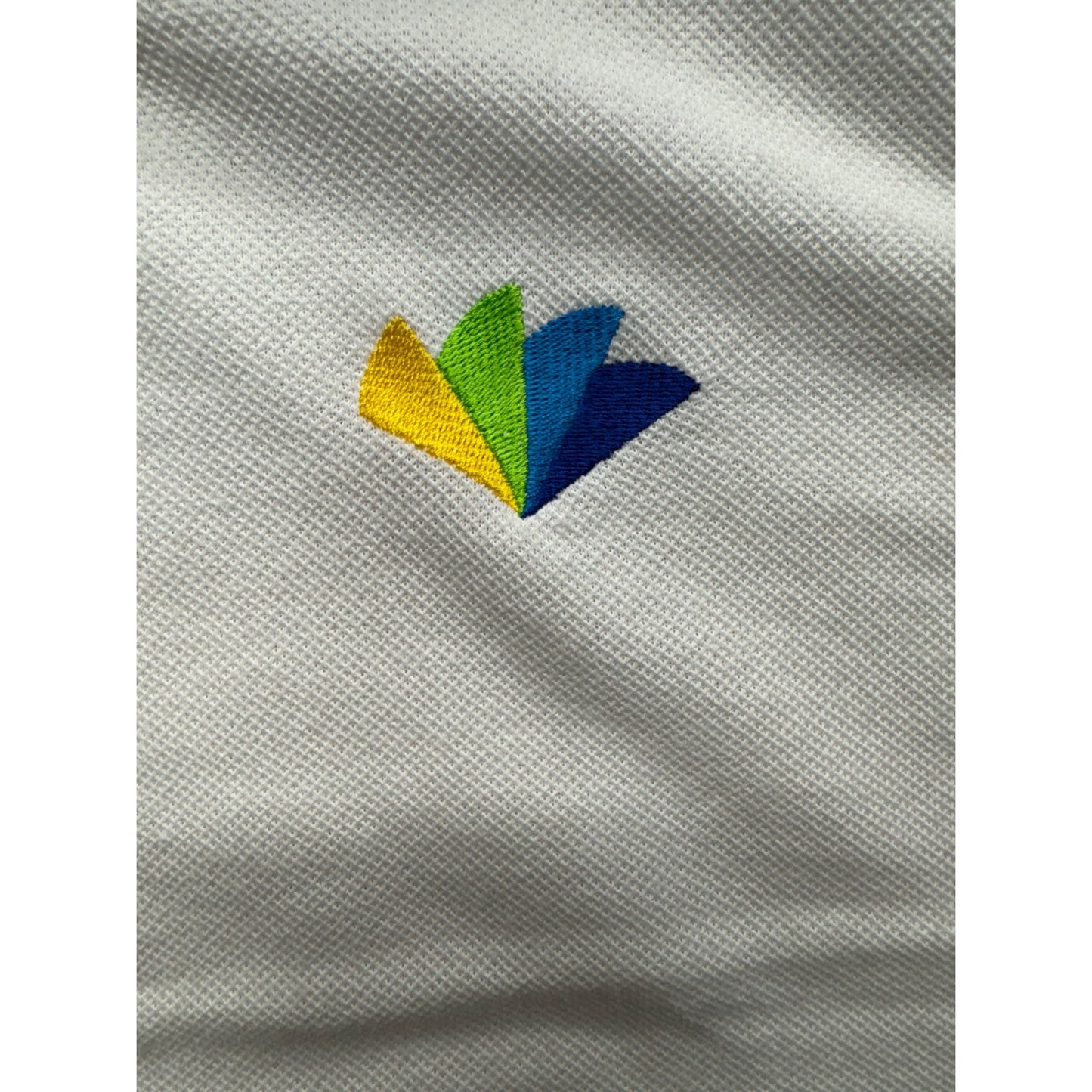 Sleeveless Polo Shirt By Activology L/XL White Cotton/Polyester #215B