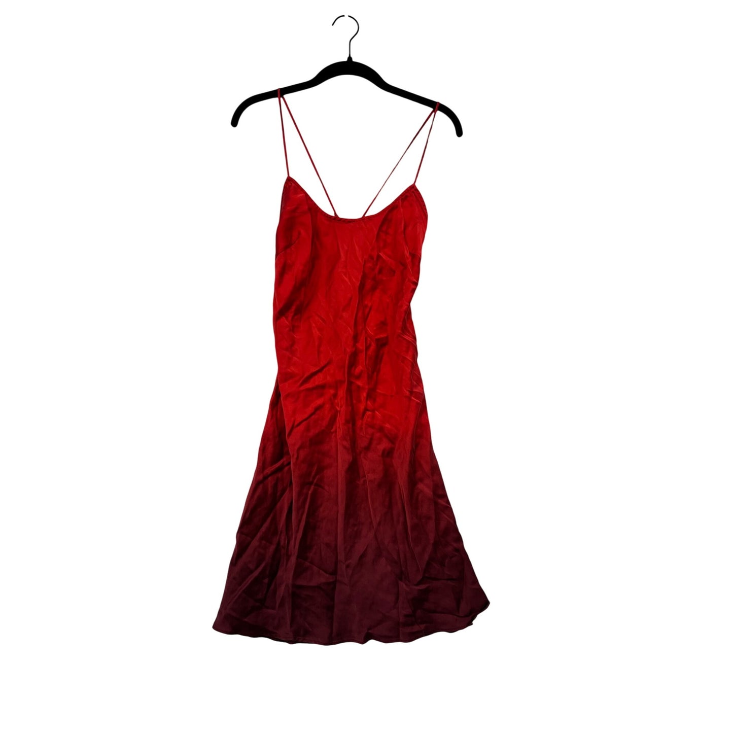 Victorias Secret Red Silk Strappy Slip Dress XS #133A