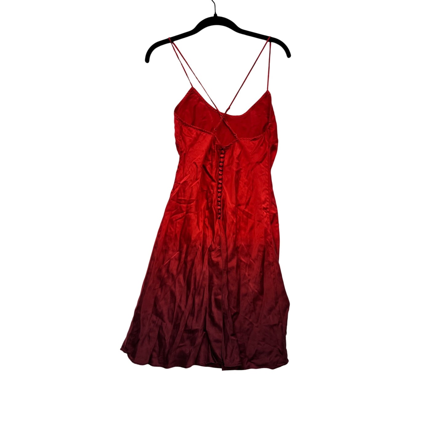 Victorias Secret Red Silk Strappy Slip Dress XS #133A