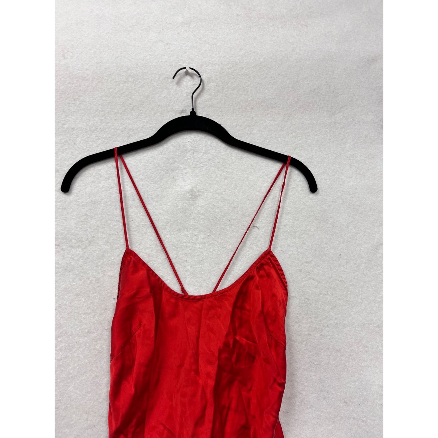 Victorias Secret Red Silk Strappy Slip Dress XS #133A