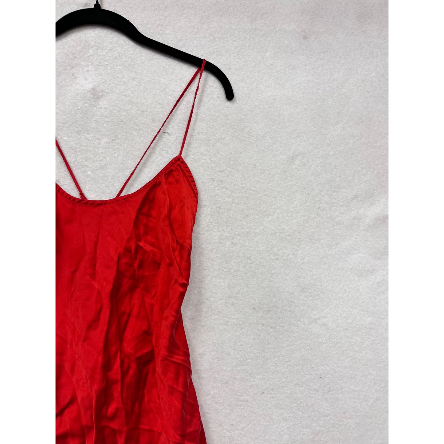 Victorias Secret Red Silk Strappy Slip Dress XS #133A