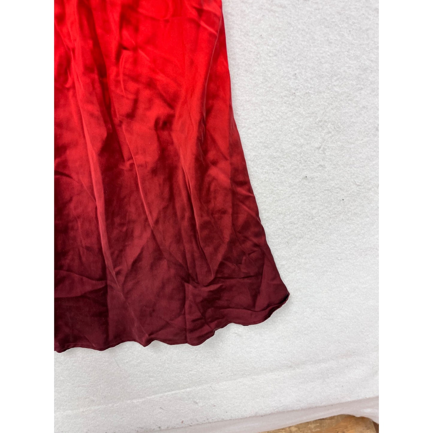 Victorias Secret Red Silk Strappy Slip Dress XS #133A