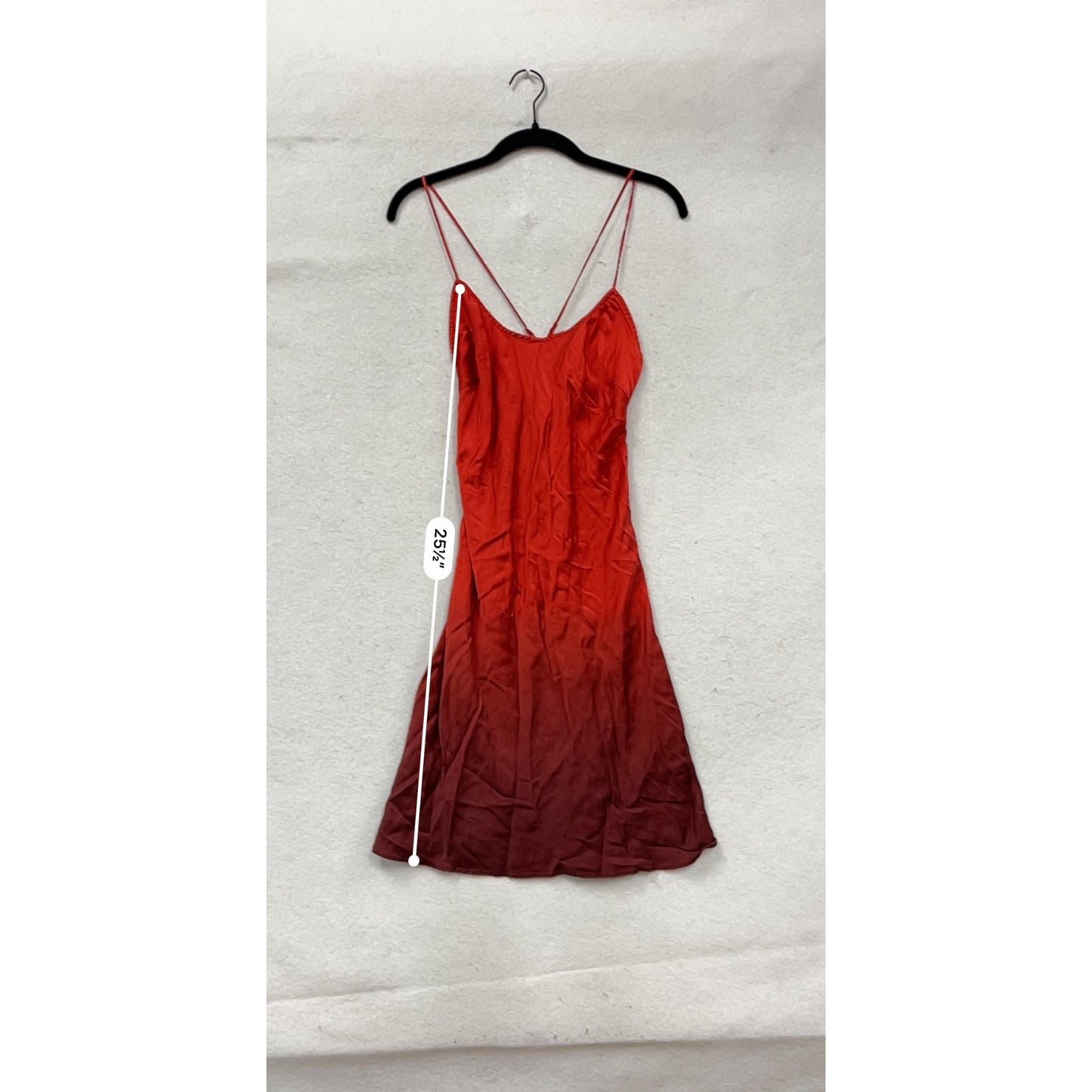 Victorias Secret Red Silk Strappy Slip Dress XS #133A