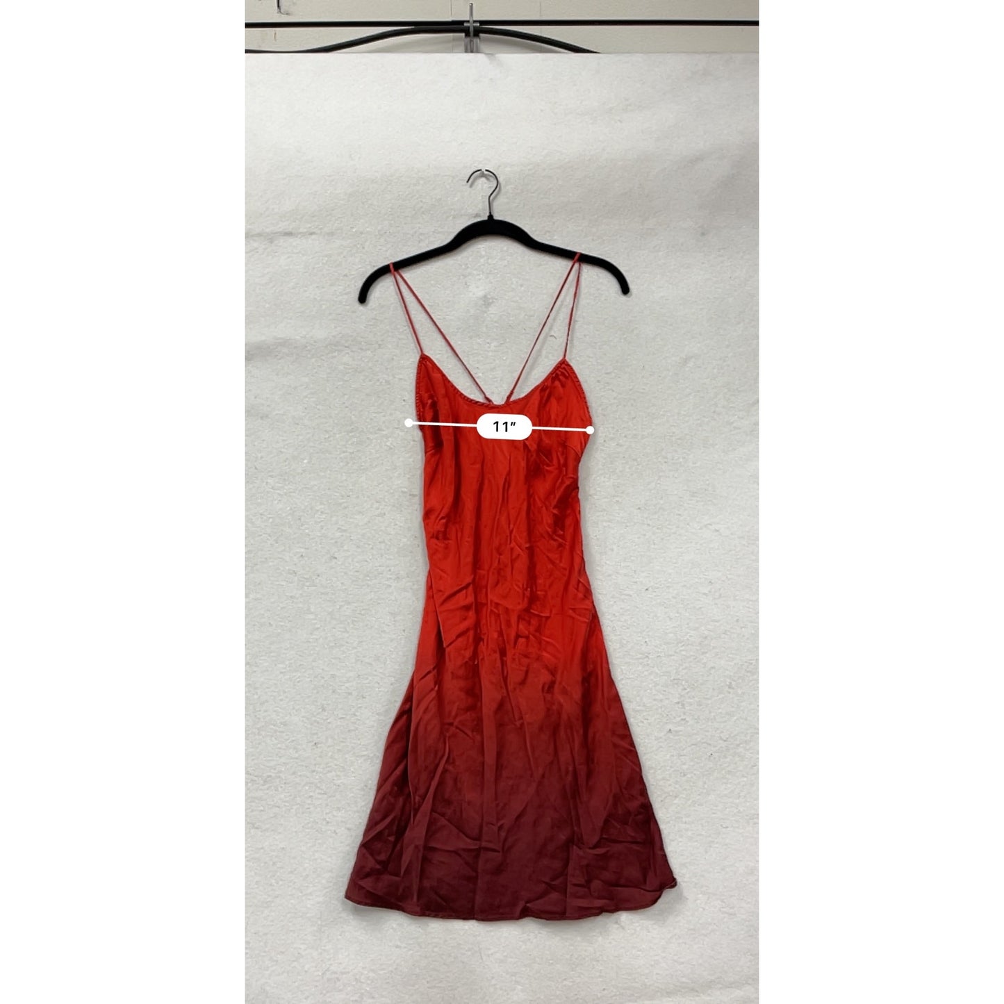 Victorias Secret Red Silk Strappy Slip Dress XS #133A