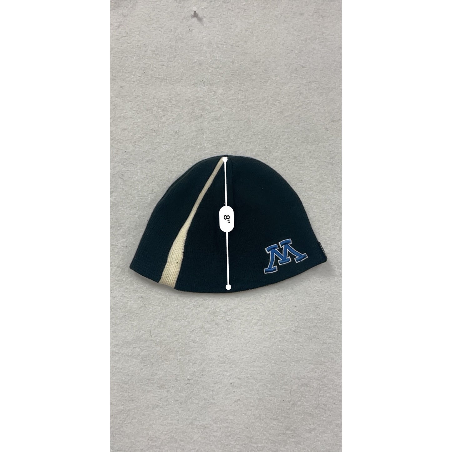 Easton OSFM Black Knit Beanie With Blue “M” #8588