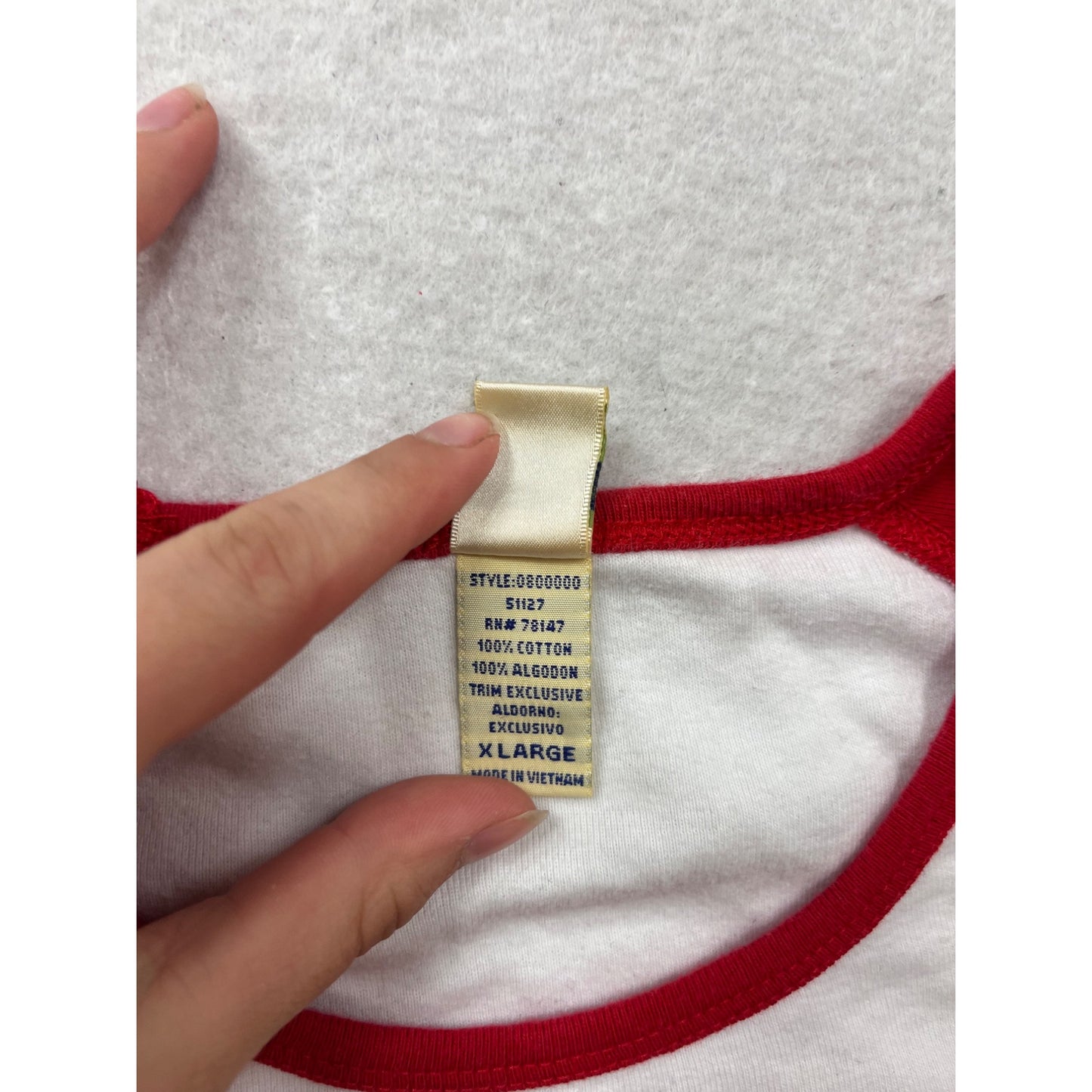 Nickelback Womens White & Red Raglan Graphic T-Shirt XL #8916