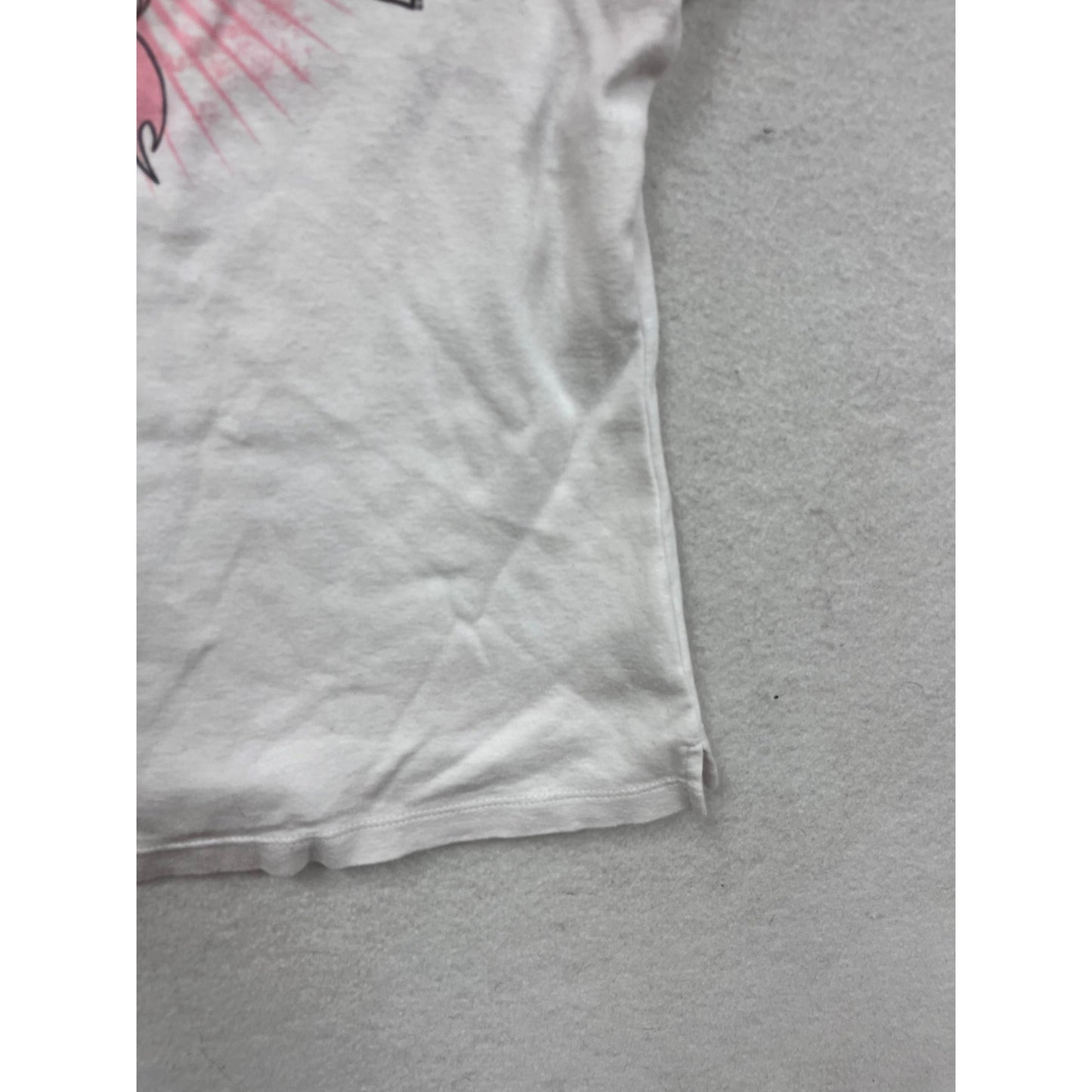 Nickelback Womens White & Red Raglan Graphic T-Shirt XL #8916