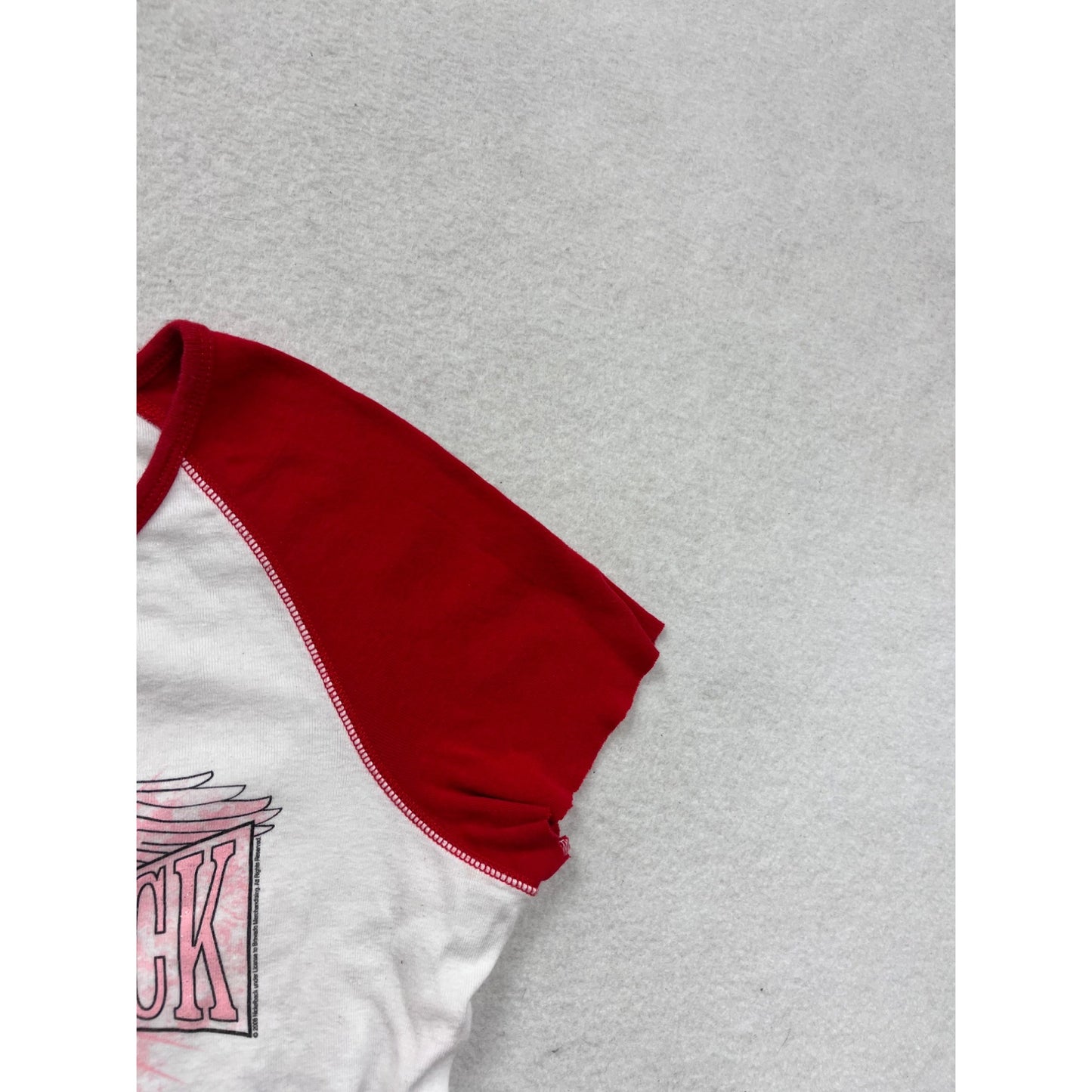 Nickelback Womens White & Red Raglan Graphic T-Shirt XL #8916