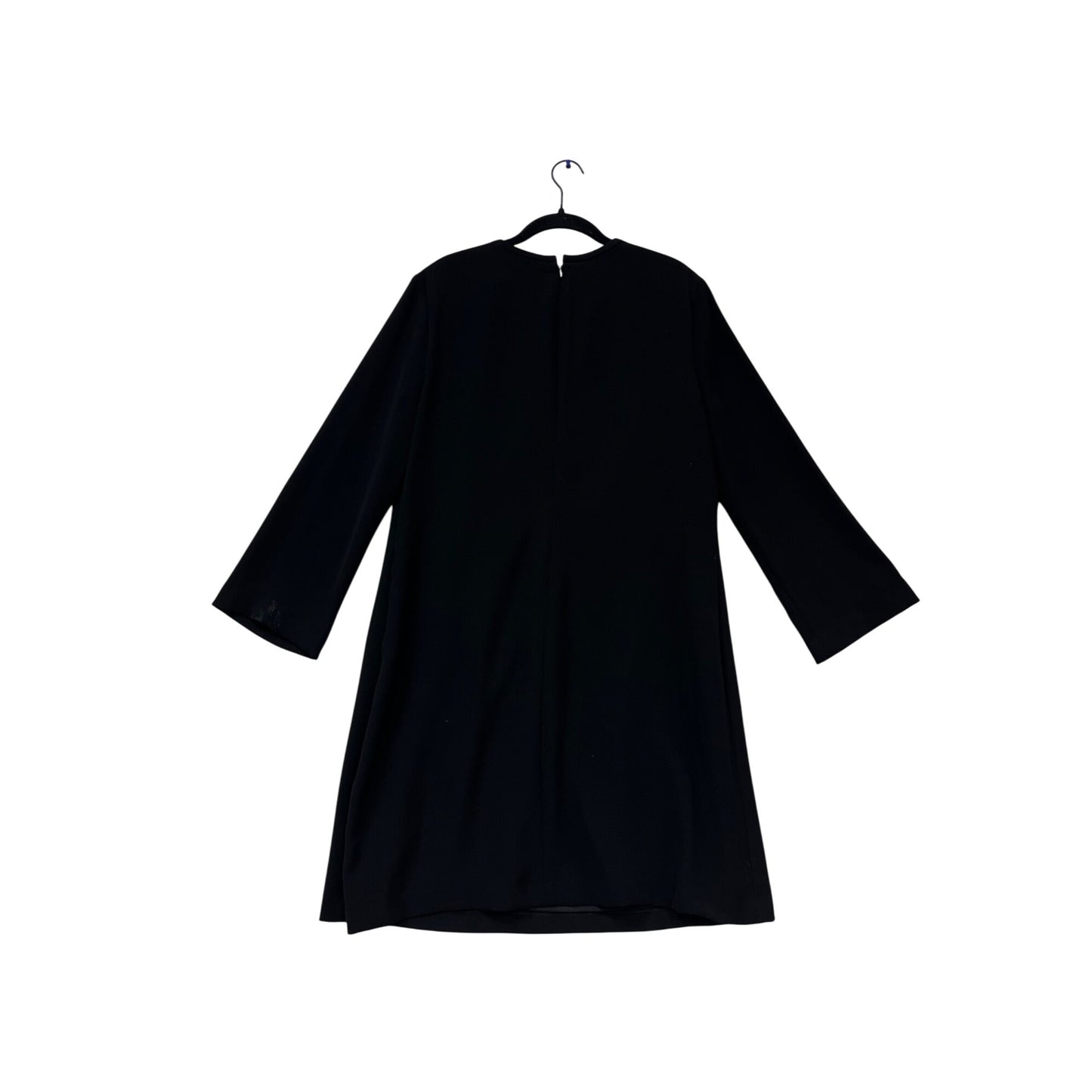 Lauren Ralph Lauren Black Long-Sleeve A-Line Dress Size 14 #798A