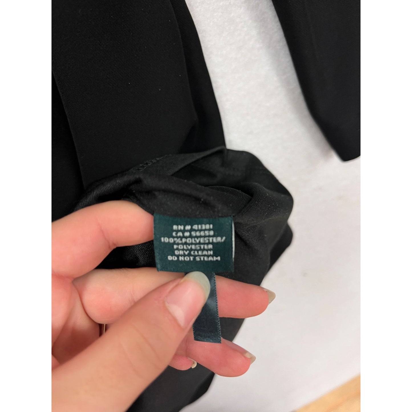 Lauren Ralph Lauren Black Long-Sleeve A-Line Dress Size 14 #798A