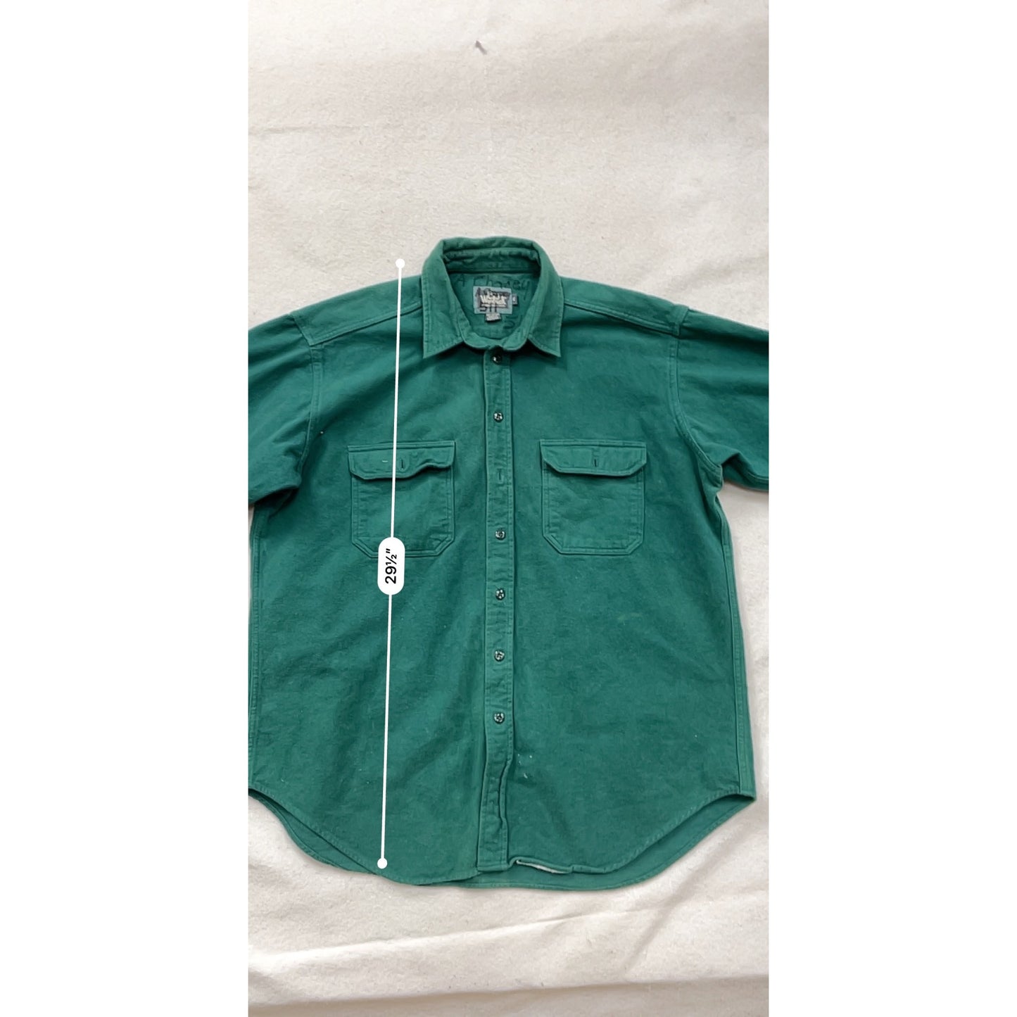 Vintage Woolrich Womens XL Green Button-Up Shirt #8211
