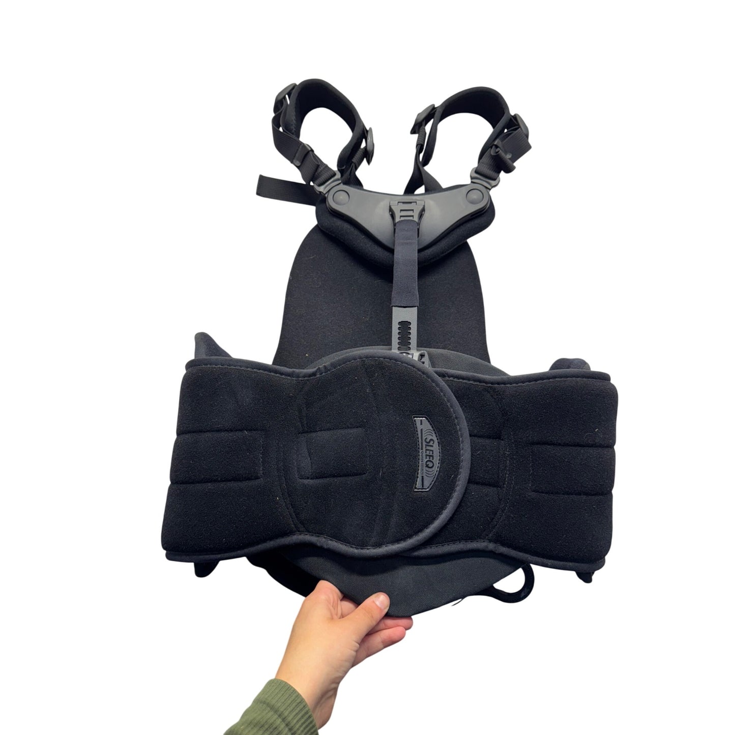 Sleek Adjustable Back Brace With Shoulder Straps By Thuasne & Sleeq Black 109B