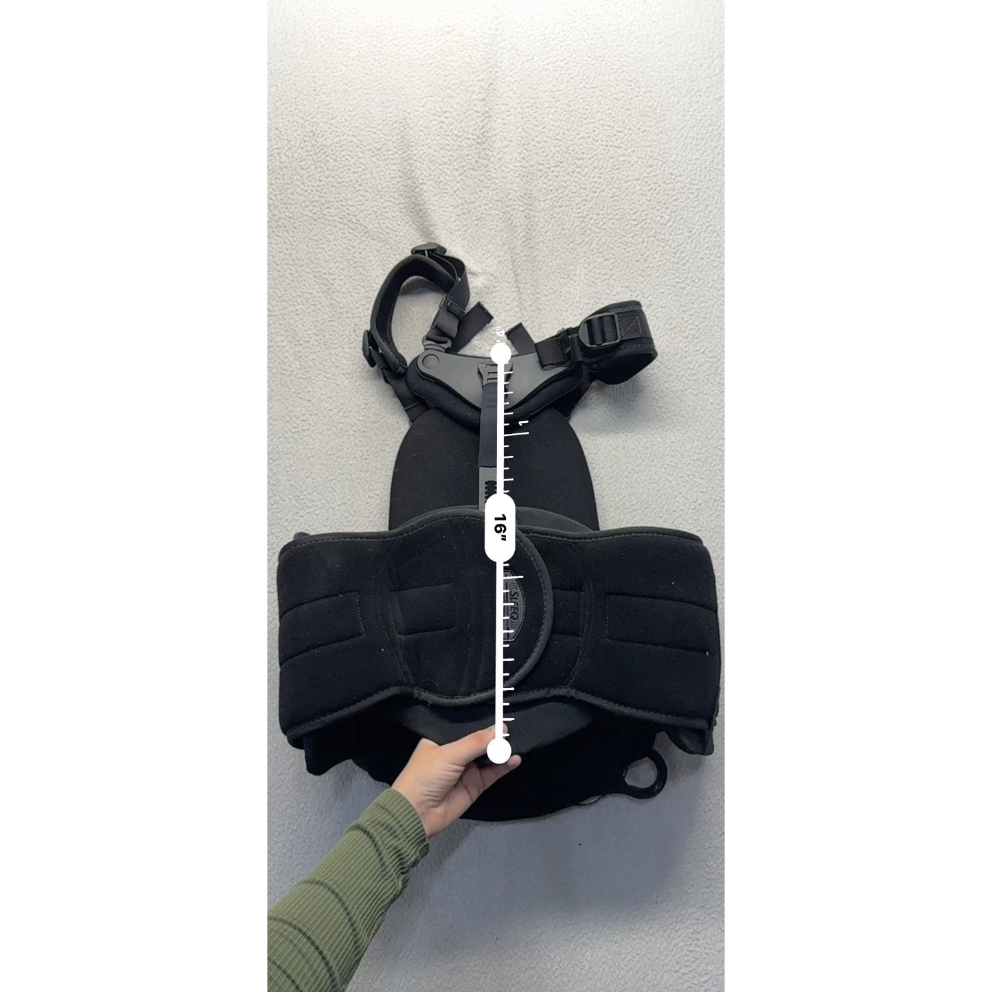 Sleek Adjustable Back Brace With Shoulder Straps By Thuasne & Sleeq Black 109B