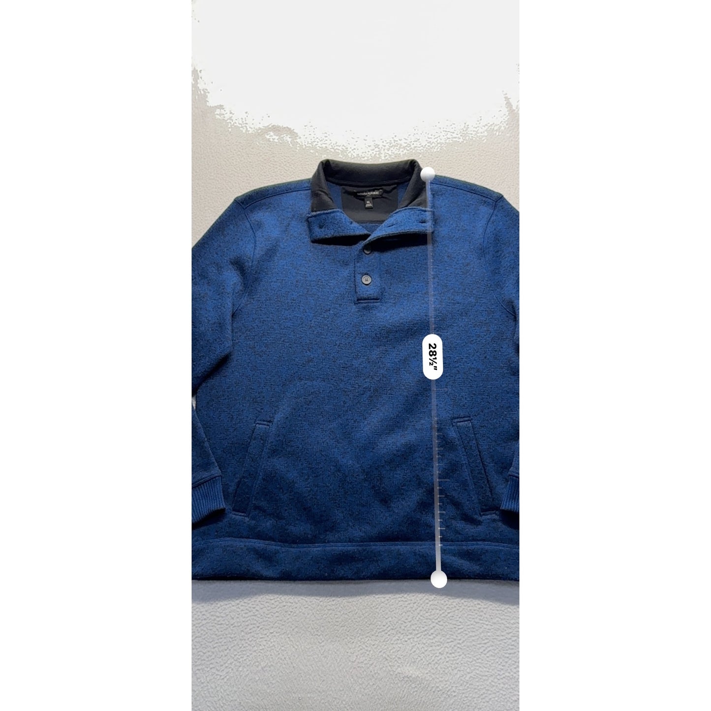 Banana Republic XL Blue Heathered Pullover Sweatshirt #9292