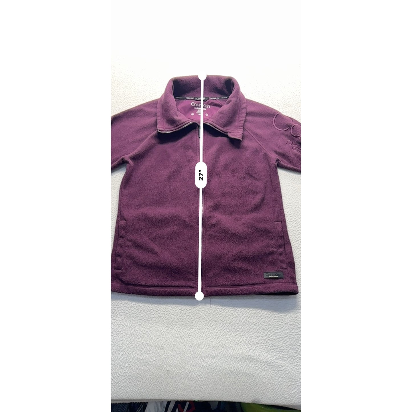 Calvin Klein Performance Plum Full-Zip Fleece Jacket #9127