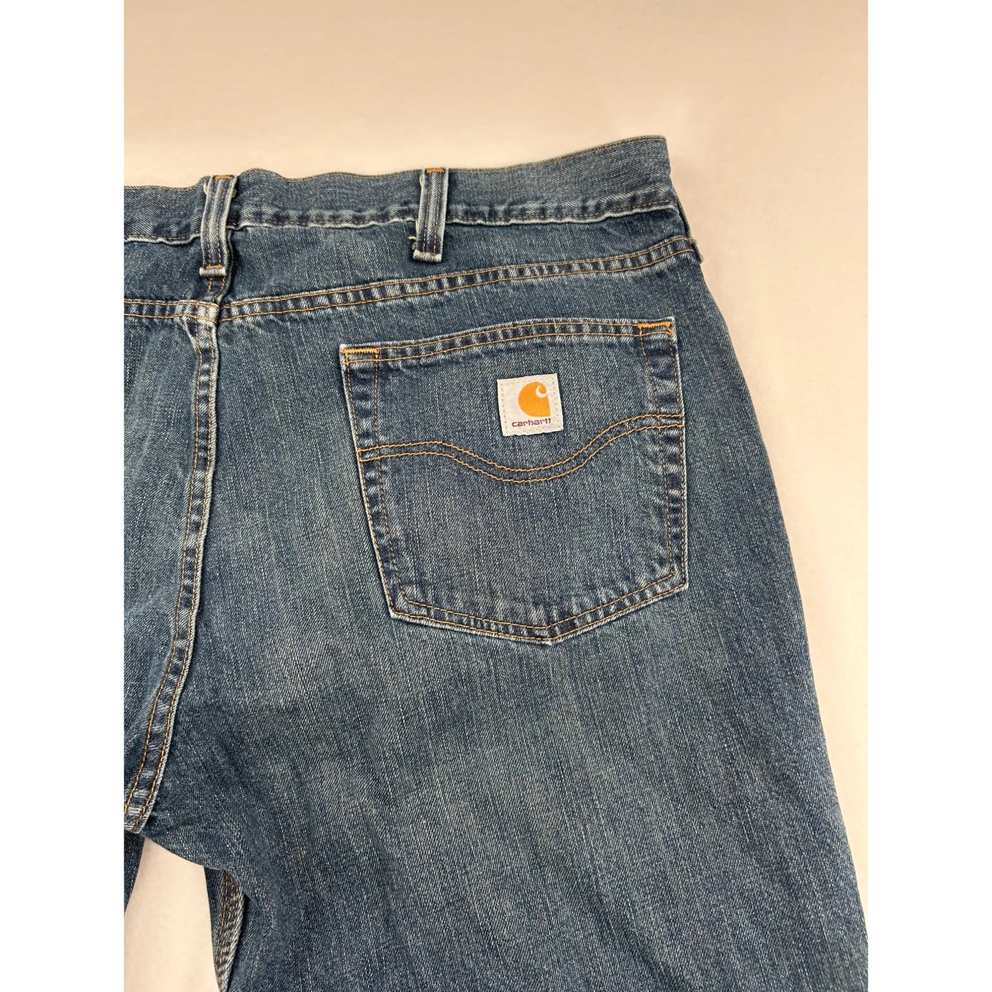 Carhartt Mens Relaxed Straight Jeans Size 40x32 Blue Denim #6435