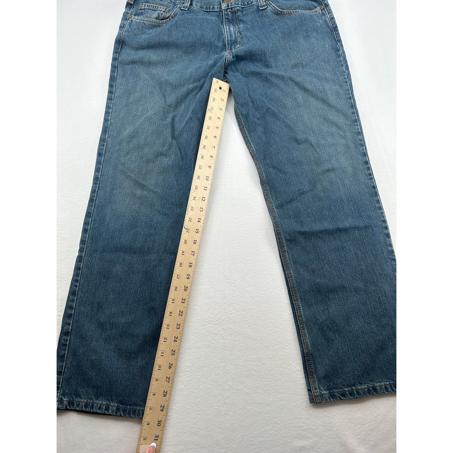 Carhartt Mens Relaxed Straight Jeans Size 40x32 Blue Denim #6435