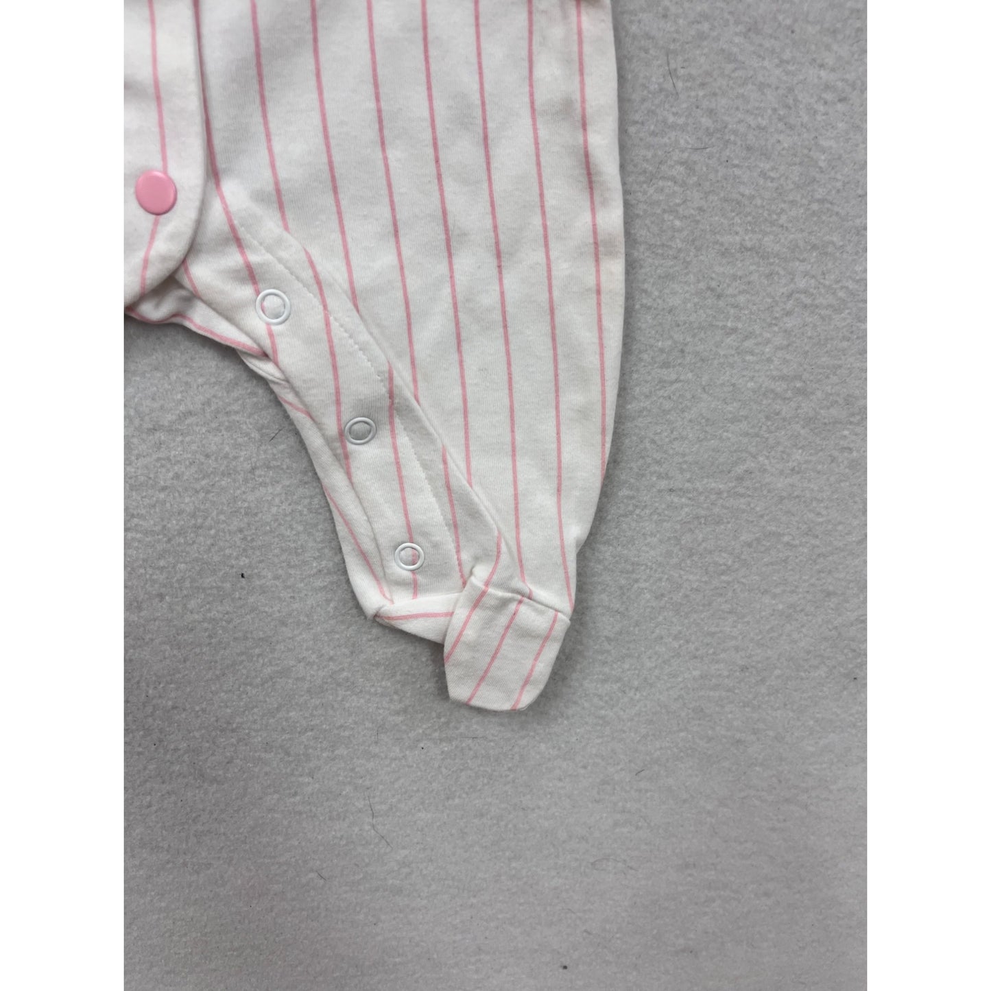 Chicago Cubs Baby Romper 0/3M Pink & White Striped #8841