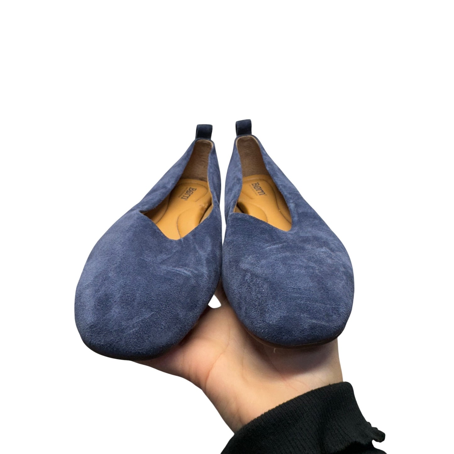 Born Blue Suede Flats Slip-On Shoes 7.5 #9454