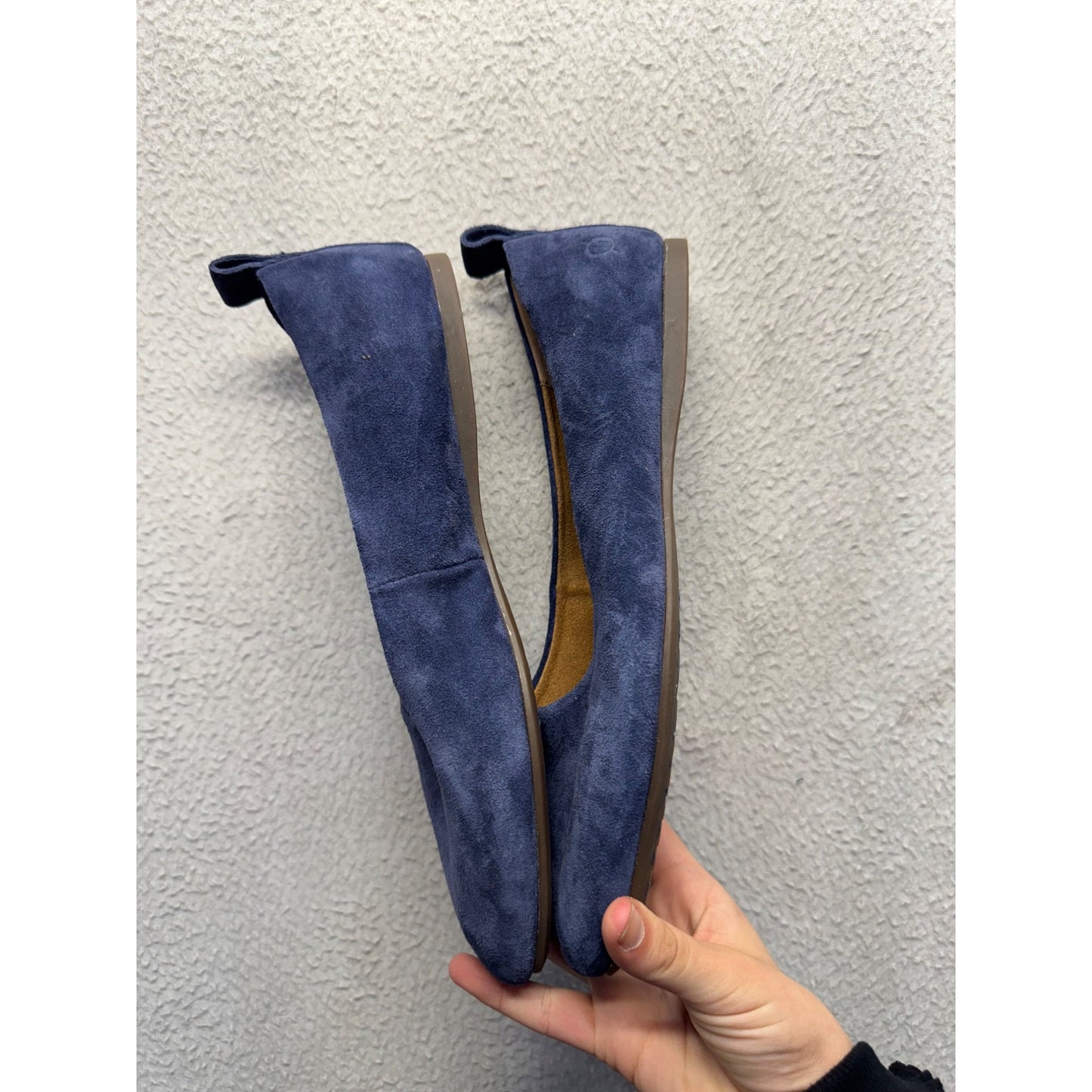 Born Blue Suede Flats Slip-On Shoes 7.5 #9454