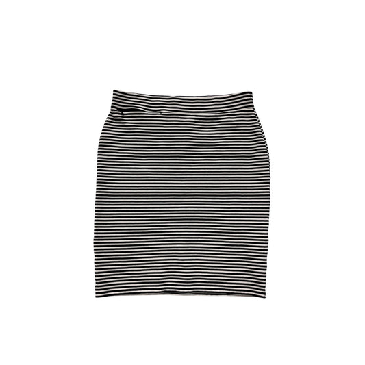 Toad & Co Womens Black & White Striped Stretch Skirt Small #6740