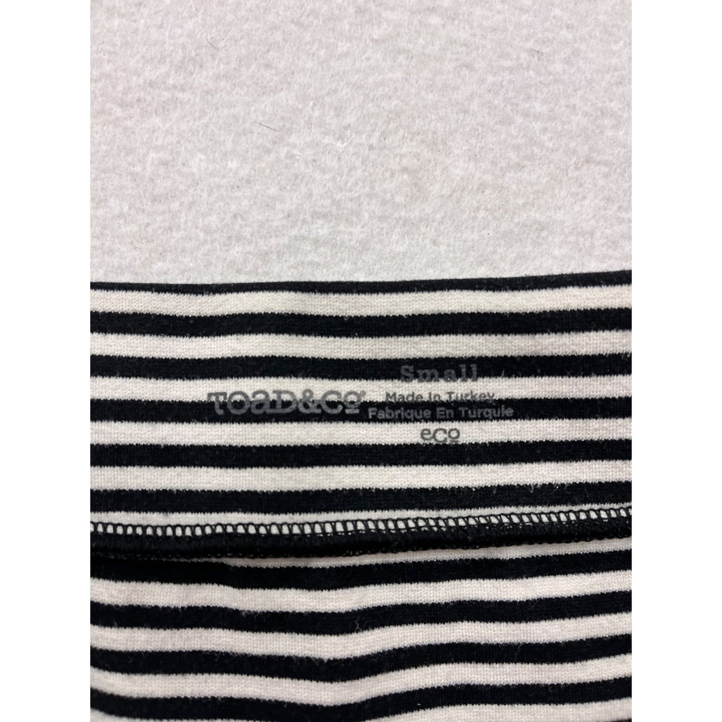Toad & Co Womens Black & White Striped Stretch Skirt Small #6740