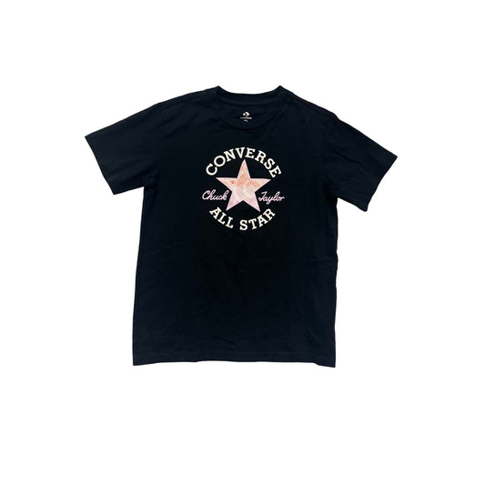 Converse All Star Chuck Taylor Black T-Shirt Size M #443A