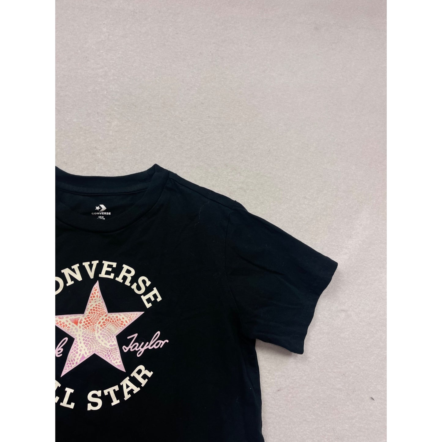Converse All Star Chuck Taylor Black T-Shirt Size M #443A