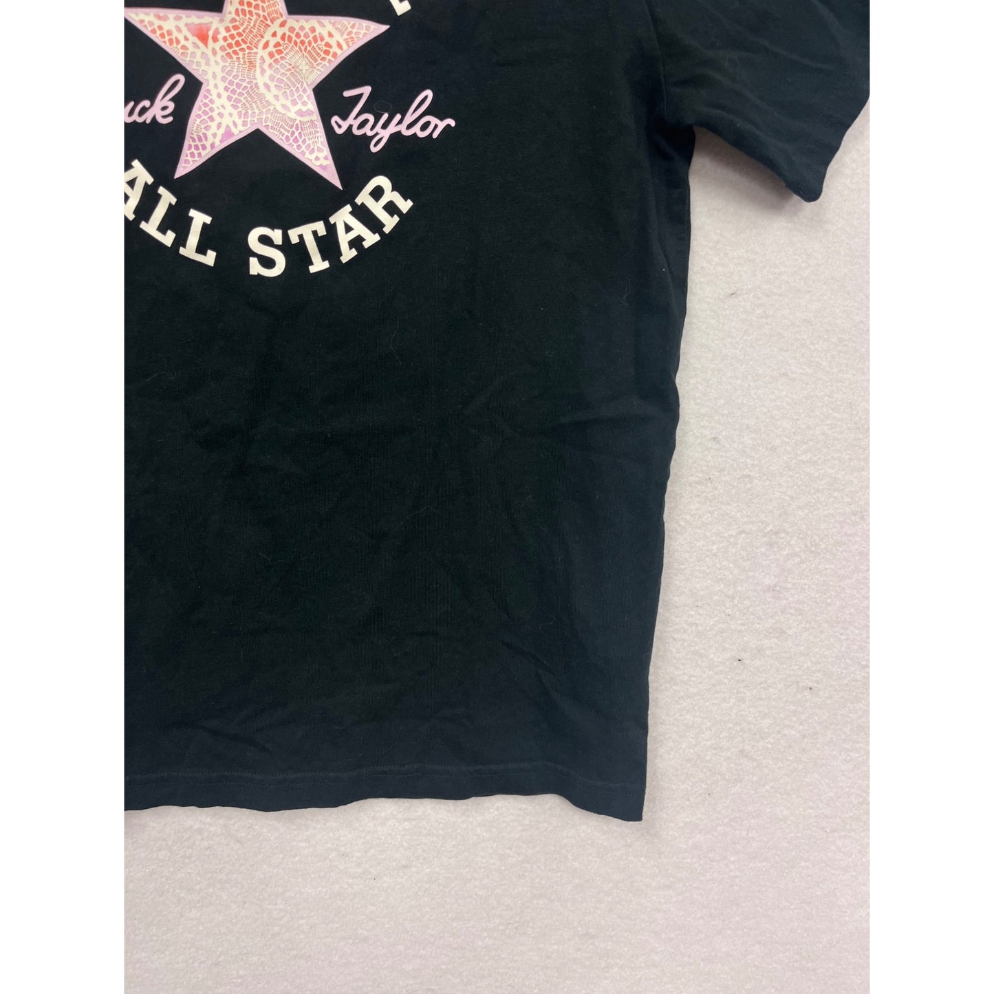 Converse All Star Chuck Taylor Black T-Shirt Size M #443A