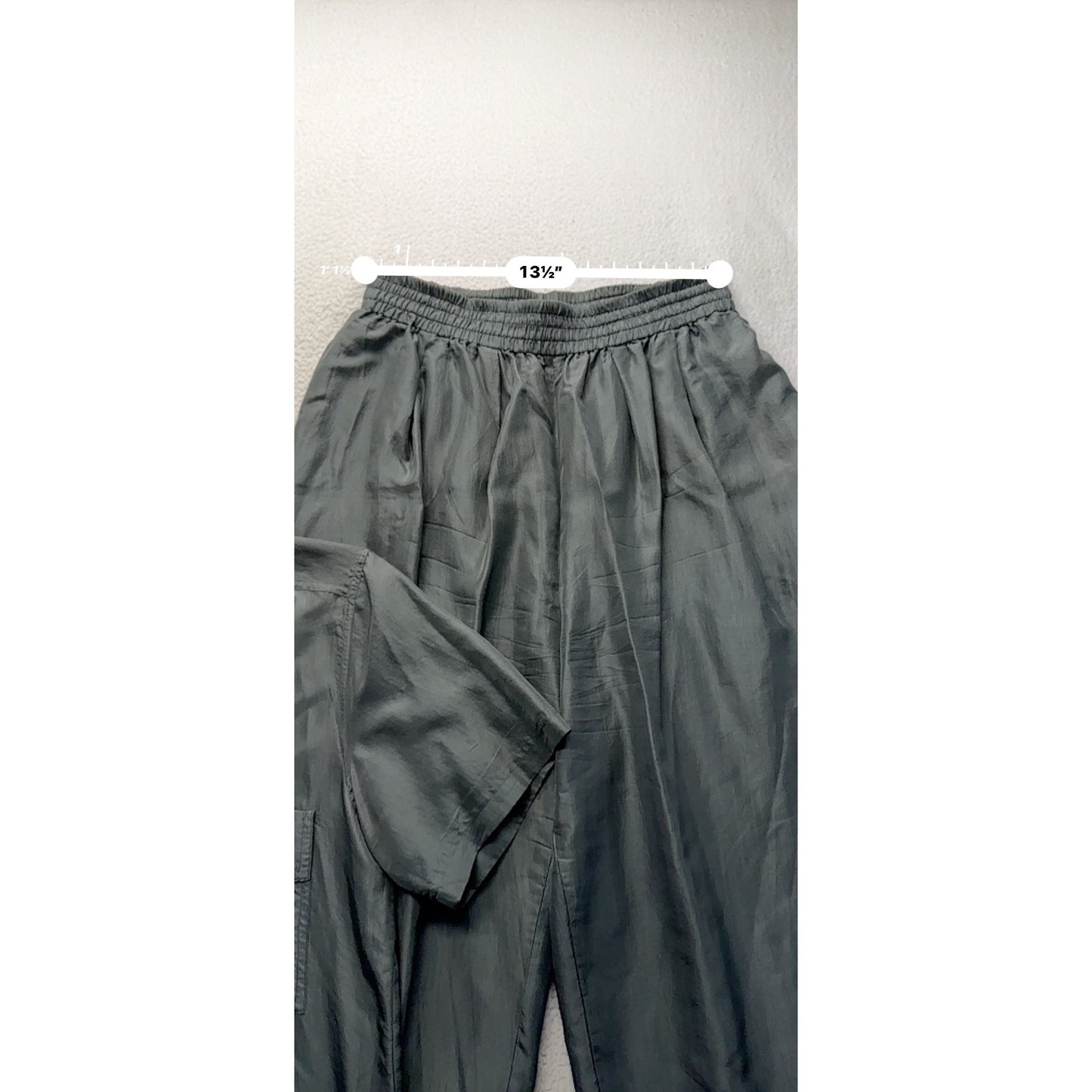 Gray Two-Piece Pajama Set Lightweight Fabric Comfortable Fit 115B