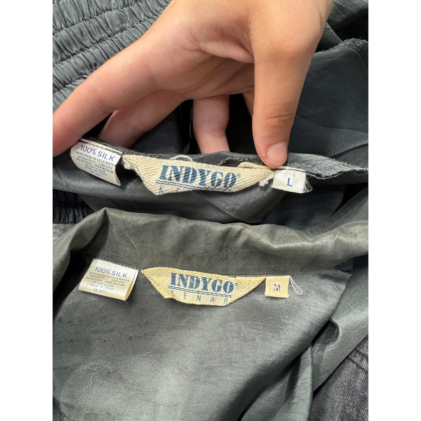 Gray Two-Piece Pajama Set Lightweight Fabric Comfortable Fit 115B