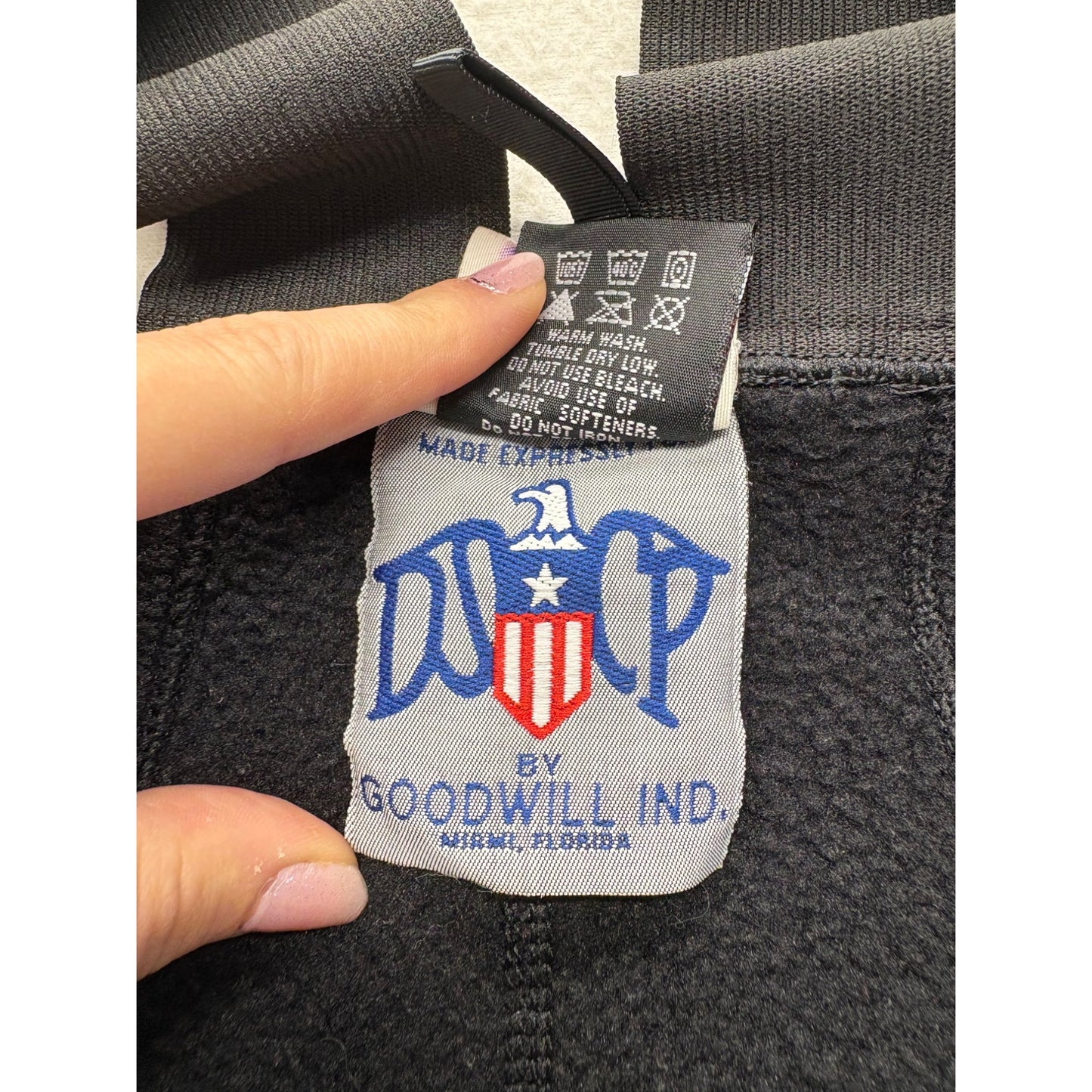 Vintage DSCP Black Fleece Bib Overalls With Adjustable Straps #7621