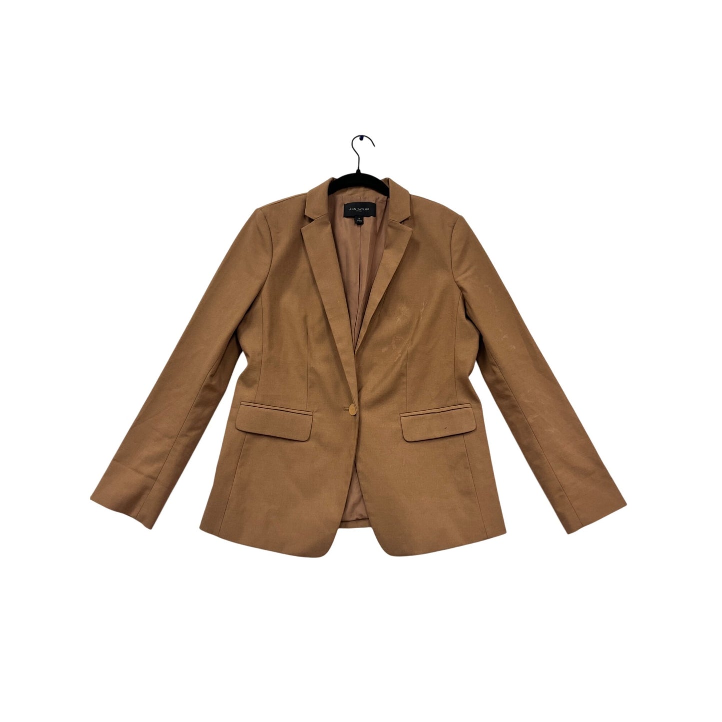 Ann Taylor Factory Single-Button Blazer Size 10 Brown #752A