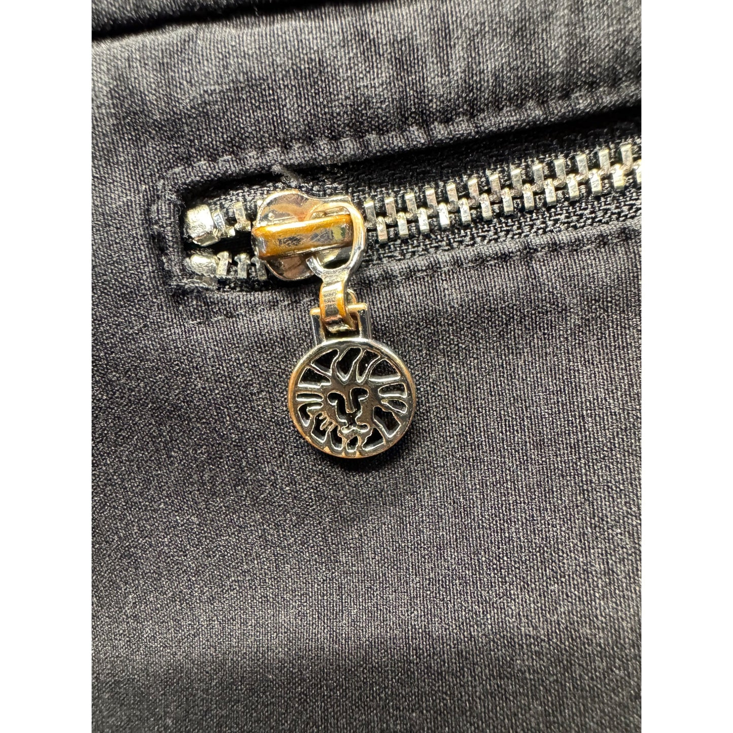 Anne Klein Black Straight-Leg Pants With Zipper Pocket & Button Detail #235B