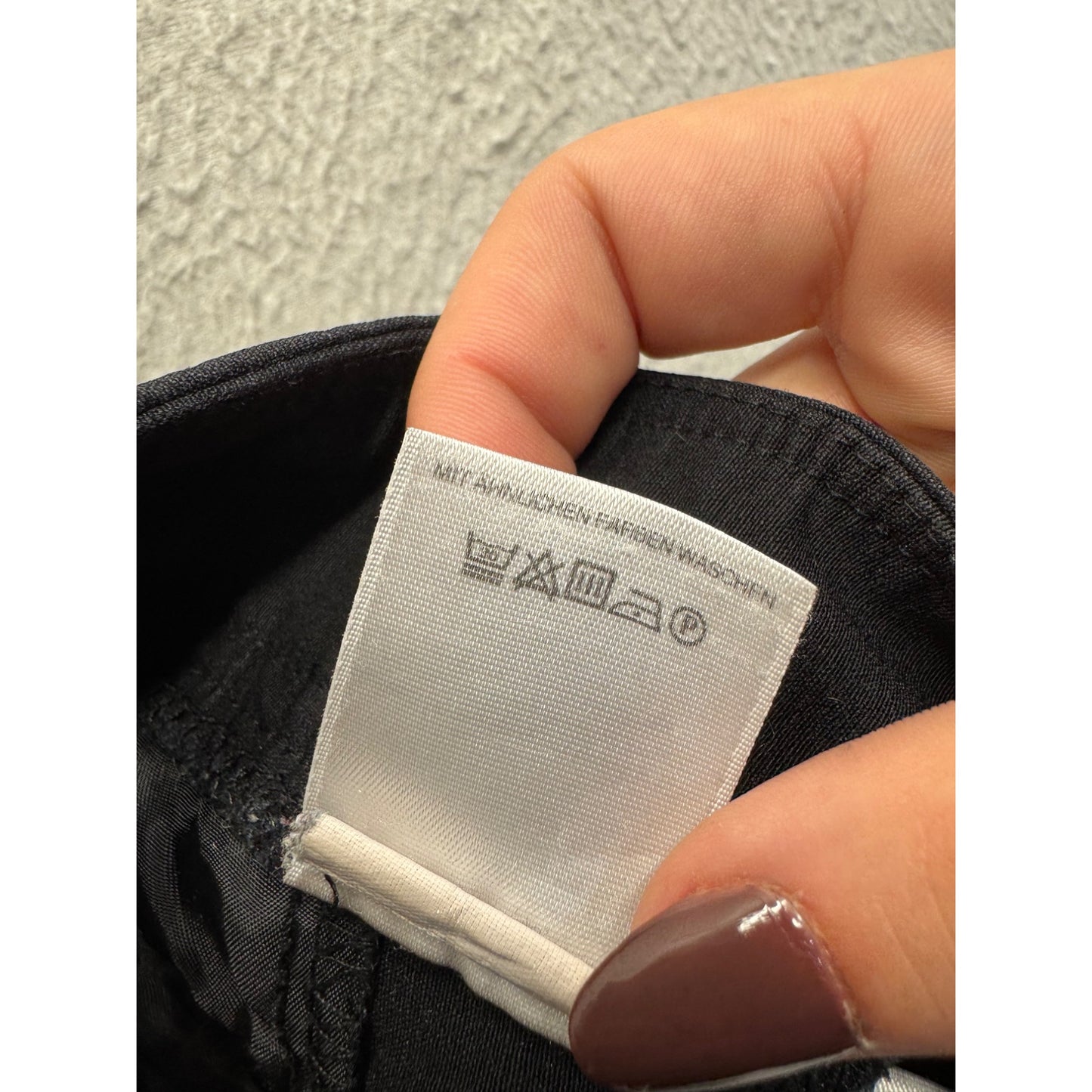 Anne Klein Black Straight-Leg Pants With Zipper Pocket & Button Detail #235B