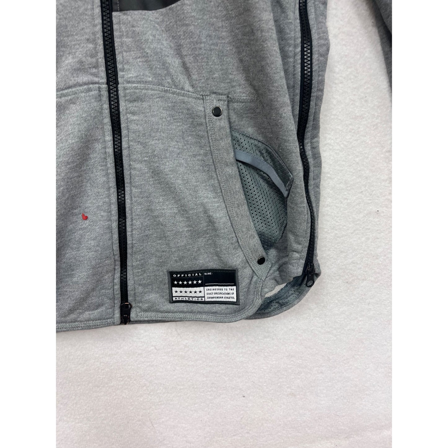 Nike Gray Full-Zip Hoodie W/ Star & Peace Symbol Graphic Size S #8837