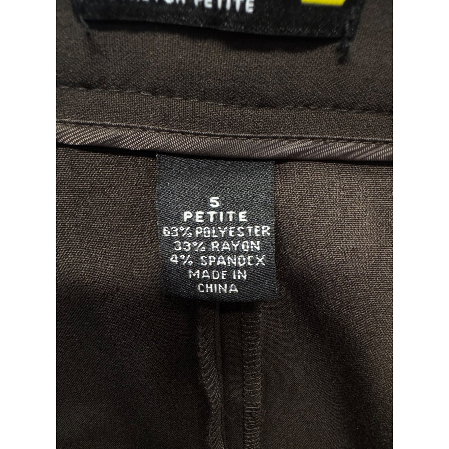 Maggie Barnes Stretch Petite Brown Pants Size 5 Polyester Blend #169B