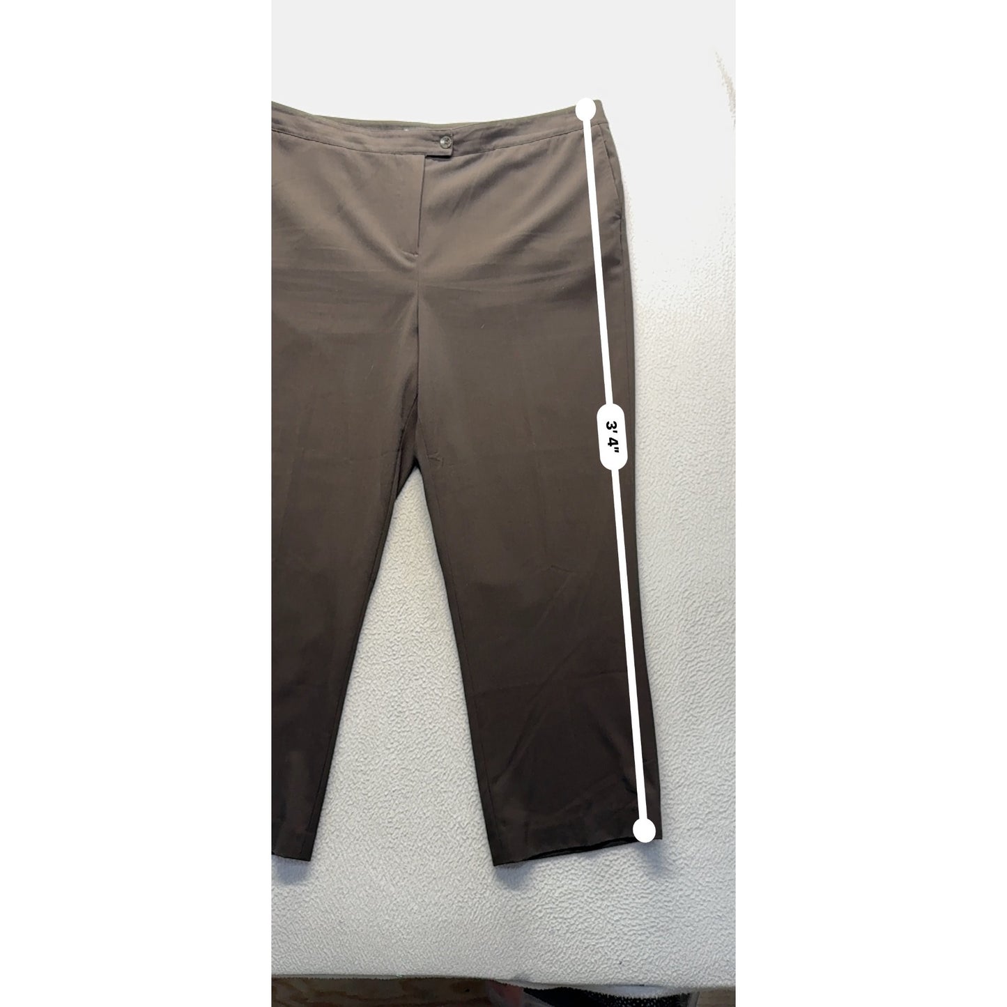 Maggie Barnes Stretch Petite Brown Pants Size 5 Polyester Blend #169B