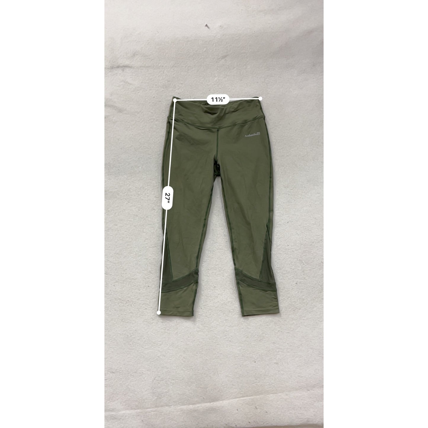 Avalanche Womens Olive Green Athletic Capri Leggings Small #8978