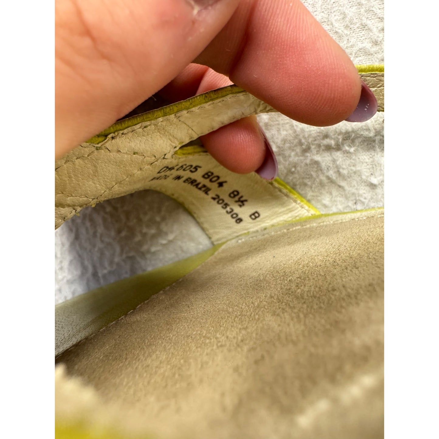 Cole Haan Womens Lime Green Leather Strappy Kitten Heel Sandals Size 8.5 #9011